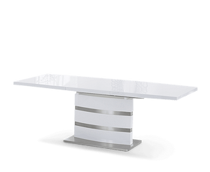 Bobby White 160cm extending to 220cm High Gloss Extendable Dining Table